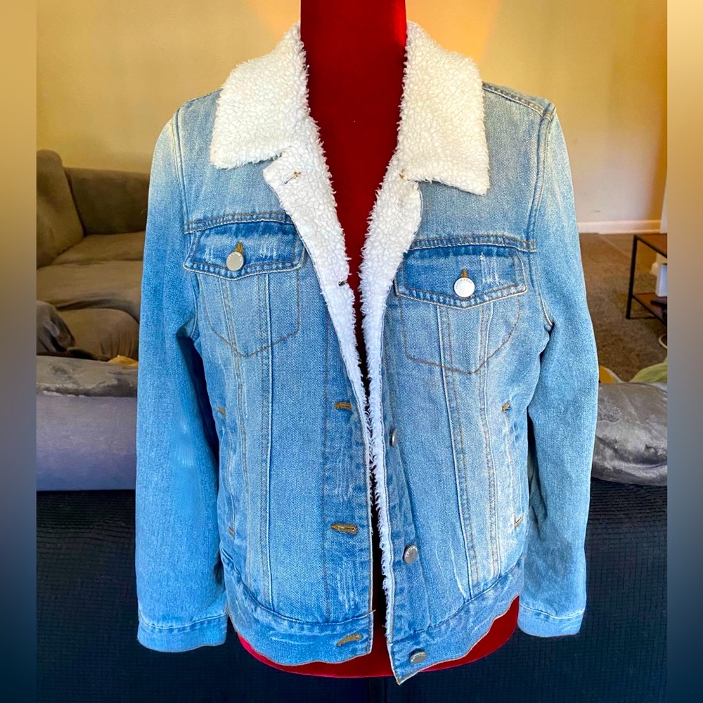 Ashley Vintage Charm Denim Sherpa Jacket
